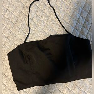 ZARA self-tie adjustable halter crop top